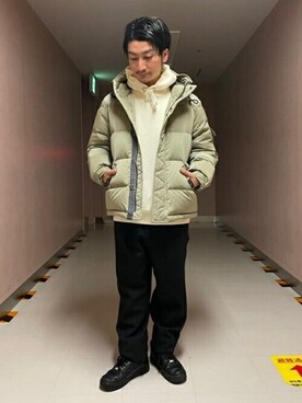 「TAKEO KIKUCHI（タケオキクチ）のアイテム（ダウンジャケット/コート）」を使った、TAKEO KIKUCHIさん（メンズ・162cm）の冬コーディネート