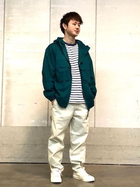 「coen（コーエン）のアイテム（ブルゾン）」を使った、wattaさん（メンズ・165cm）の春コーディネート