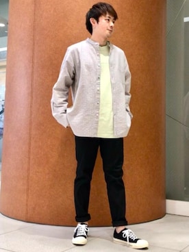 「USAコットン」｜「アイテム（シューズ）」を使った、wattaさん（メンズ・165cm）の春コーディネート
