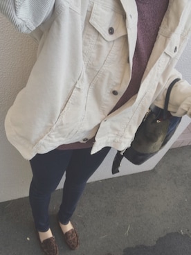 「ニコアンド」｜「アイテム（モカシン/デッキシューズ）」を使った、yuuuiさん（レディース・173cm）の秋コーディネート