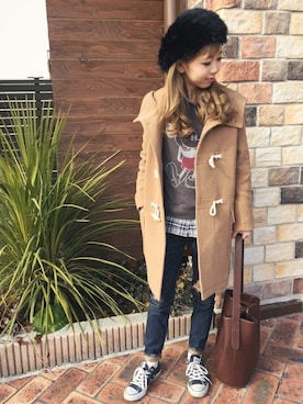 清水夏姫さん（レディース・160cm）の冬コーディネート