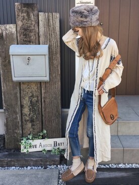 「Ungrid（アングリッド）のフレイドヘムストスリ（デニムパンツ）」を使った、清水夏姫さん（レディース・160cm）の春コーディネート