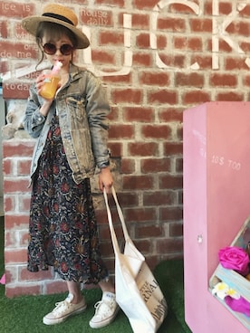 清水夏姫さん(レディース・160cm)の春コーディネート