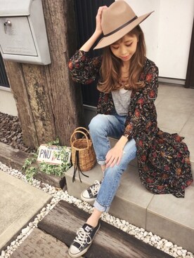 「スプリングSENSEOFPLACE」｜清水夏姫さん（レディース・160cm）の春コーディネート