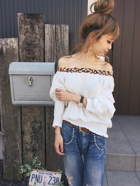 「スプリングSENSEOFPLACE」｜清水夏姫さん（レディース・160cm）の春コーディネート