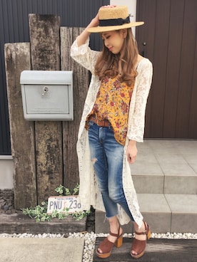 清水夏姫さん(レディース・160cm)の春コーディネート