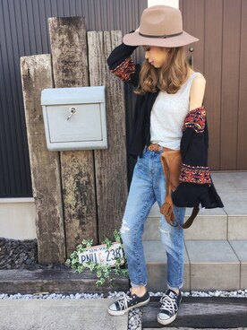 清水夏姫さん（レディース・160cm）の春コーディネート