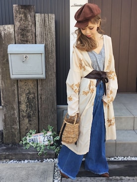 清水夏姫さん（レディース・160cm）の春コーディネート