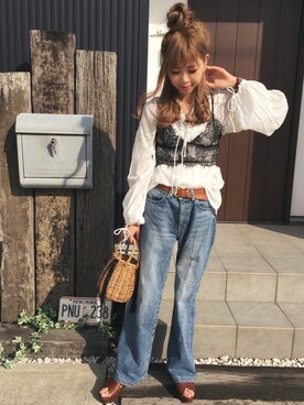 清水夏姫さん(レディース・160cm)の春コーディネート