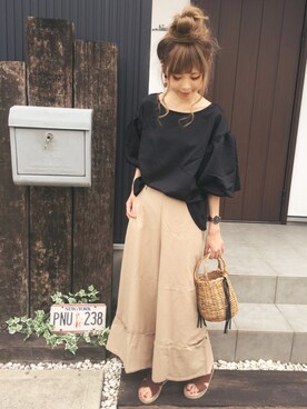 清水夏姫さん(レディース・160cm)の夏コーディネート