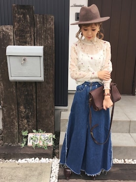 清水夏姫さん（レディース・160cm）の秋コーディネート