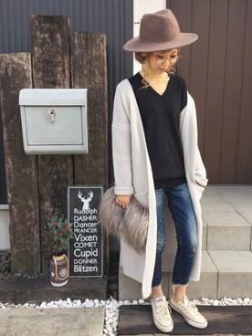 清水夏姫さん（レディース・160cm）の秋コーディネート