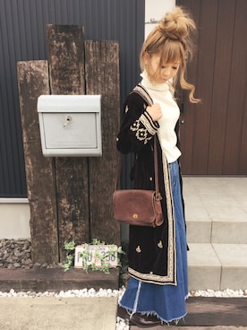 清水夏姫さん（レディース・160cm）の秋コーディネート