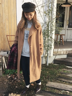 清水夏姫さん（レディース・160cm）の冬コーディネート