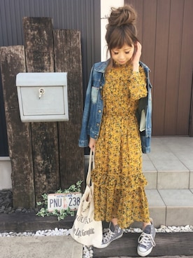 清水夏姫さん(レディース・160cm)の冬コーディネート