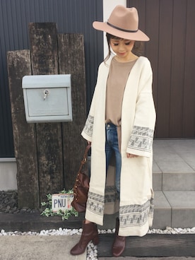 「goa（ゴア）のアイテム（バッグ）」を使った、清水夏姫さん（レディース・160cm）の春コーディネート
