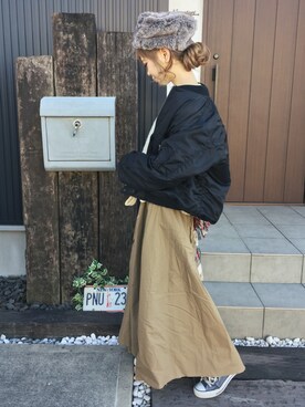 清水夏姫さん(レディース・160cm)の春コーディネート