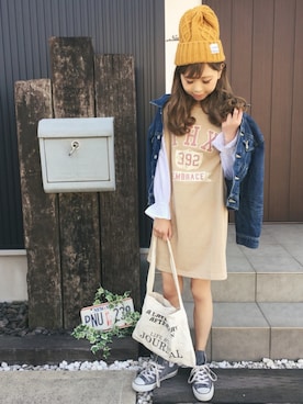 清水夏姫さん(レディース・160cm)の春コーディネート