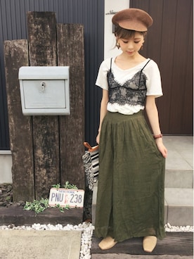 清水夏姫さん（レディース・160cm）の夏コーディネート