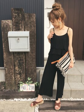 清水夏姫さん(レディース・160cm)の夏コーディネート