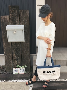 清水夏姫さん(レディース・160cm)の夏コーディネート