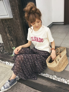 清水夏姫さん（レディース・160cm）の夏コーディネート