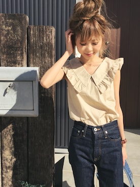 清水夏姫さん(レディース・160cm)の夏コーディネート