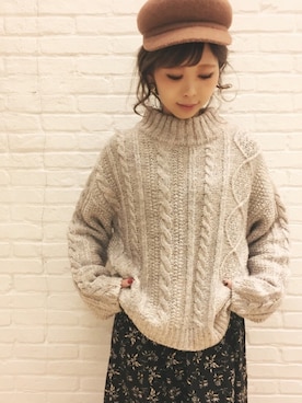 清水夏姫さん（レディース・160cm）の秋コーディネート