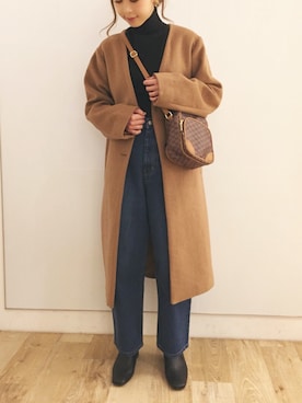 清水夏姫さん（レディース・160cm）の冬コーディネート