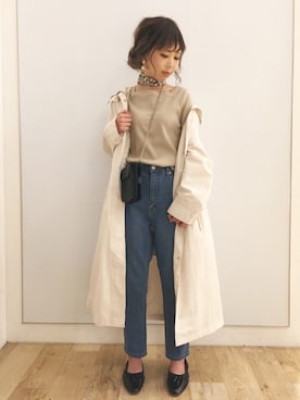 清水夏姫さん（レディース・160cm）の冬コーディネート