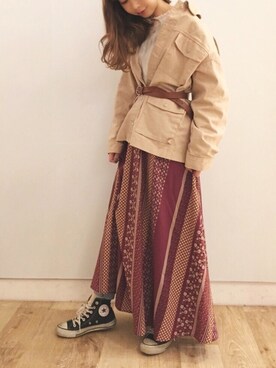 清水夏姫さん（レディース・160cm）の冬コーディネート