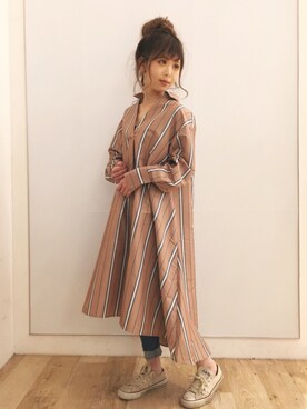 清水夏姫さん（レディース・160cm）の冬コーディネート