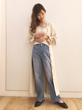 清水夏姫さん(レディース・160cm)の春コーディネート