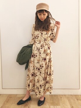 清水夏姫さん(レディース・160cm)の春コーディネート