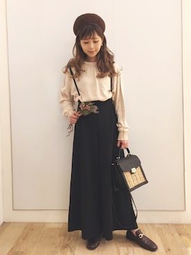 清水夏姫さん(レディース・160cm)の春コーディネート