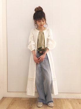 清水夏姫さん（レディース・160cm）の春コーディネート