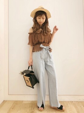 清水夏姫さん(レディース・160cm)の春コーディネート