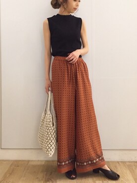「OZOC（オゾック）のアイテム（パンプス）」を使った、清水夏姫さん（レディース・160cm）の春コーディネート