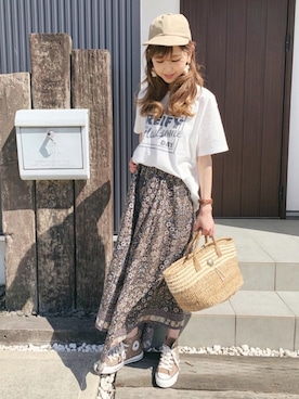 清水夏姫さん(レディース・160cm)の春コーディネート