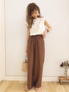 清水夏姫さん(レディース・160cm)の春コーディネート