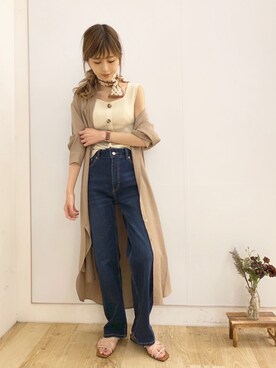 清水夏姫さん(レディース・160cm)の夏コーディネート