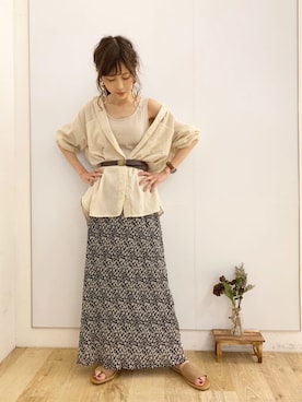 清水夏姫さん（レディース・160cm）の夏コーディネート