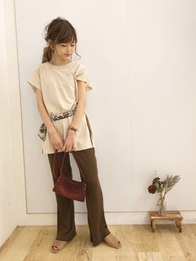 清水夏姫さん（レディース・160cm）の夏コーディネート