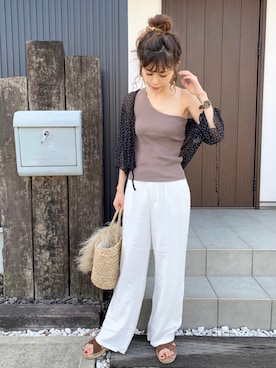 清水夏姫さん（レディース・160cm）の夏コーディネート