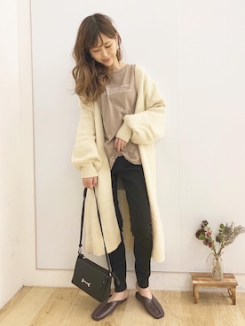 清水夏姫さん(レディース・160cm)の秋コーディネート