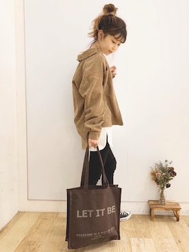 清水夏姫さん(レディース・160cm)の秋コーディネート