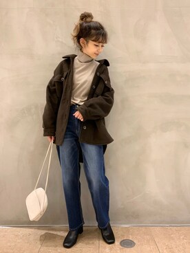 清水夏姫さん（レディース・160cm）の秋コーディネート