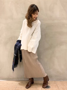 清水夏姫さん(レディース・160cm)の冬コーディネート