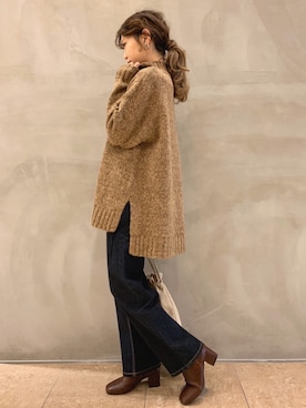 清水夏姫さん（レディース・160cm）の冬コーディネート