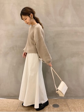 清水夏姫さん（レディース・160cm）の冬コーディネート